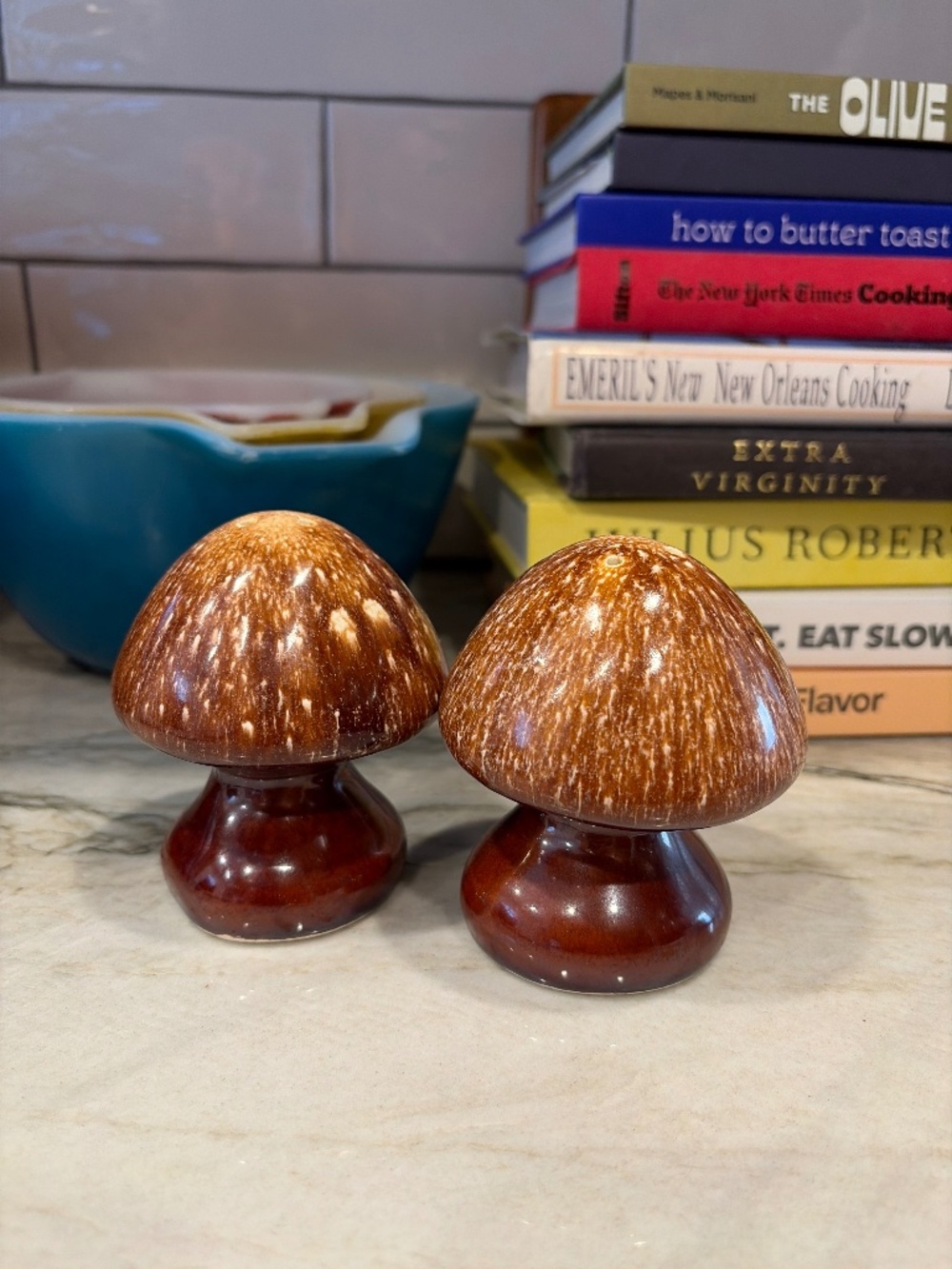 Vintage Mushroom Salt & Pepper Shakers